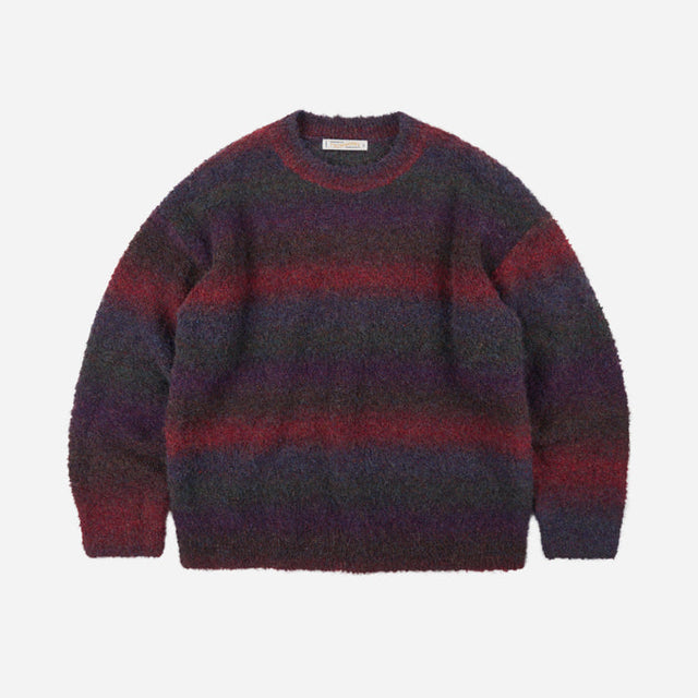 GRADATION BOUCLE KNIT - PURPLE MIX
