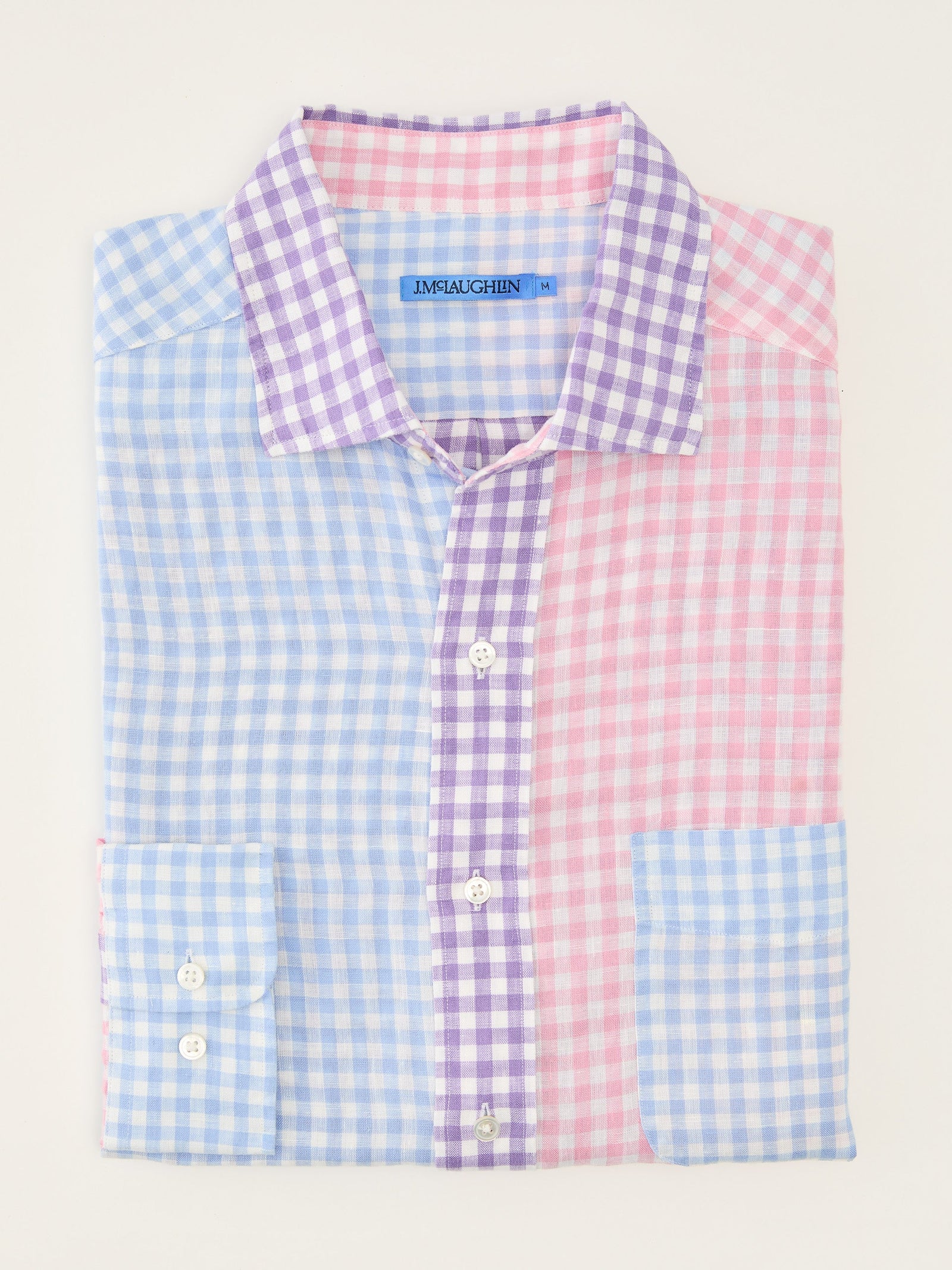 Color Gingham Gramercy Classic Fit Linen Shirt Men S Shirts J Mclaughlin