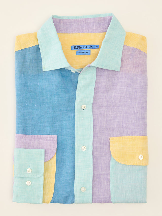 Multi_Color Solid Gramercy Modern Fit Linen Shirt | Men's Shirts | J.McLaughlin