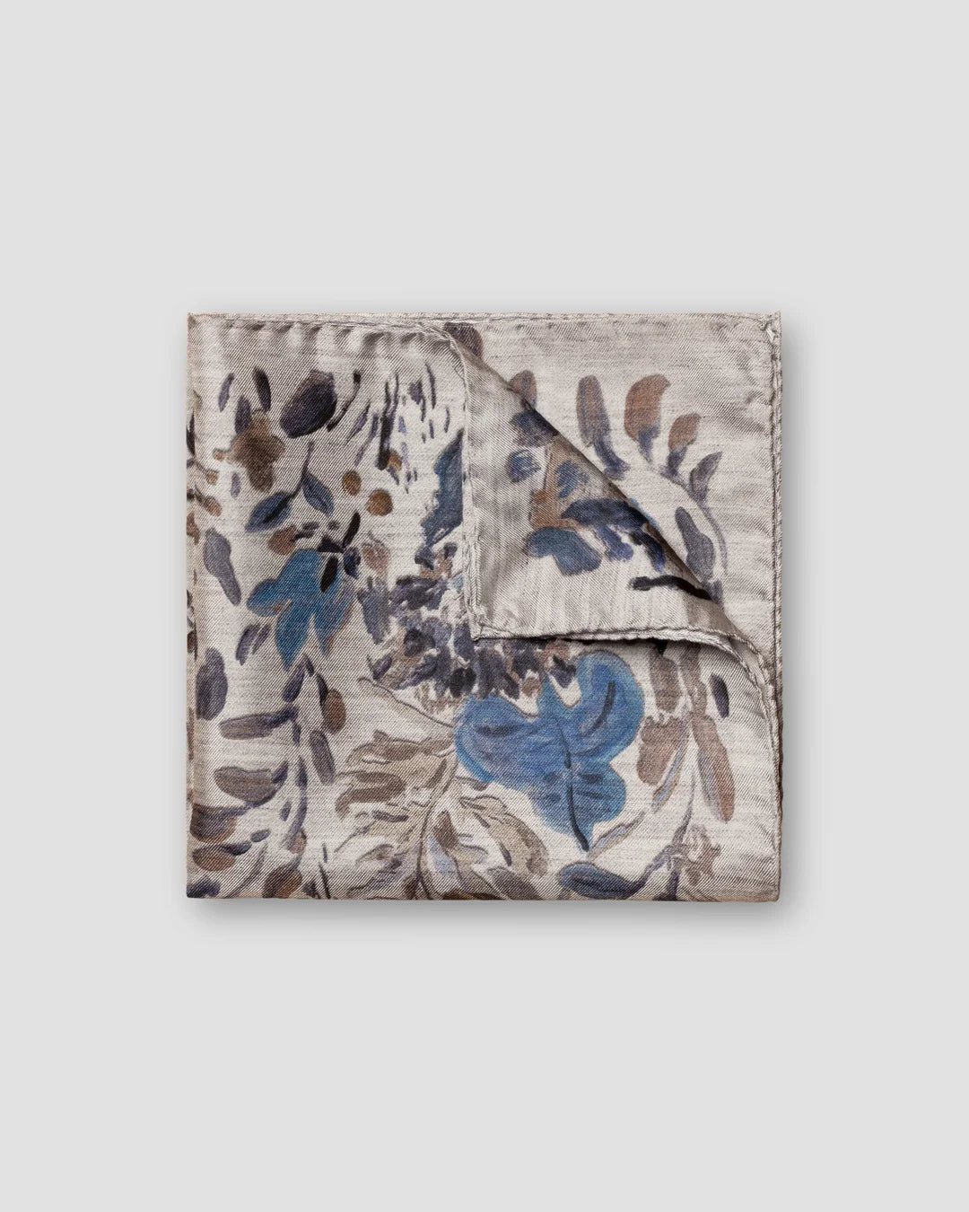 Floral Print Fuji Silk Pocket Square