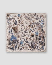 Floral Print Fuji Silk Pocket Square
