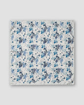 Floral Print Silk Twill Pocket Square