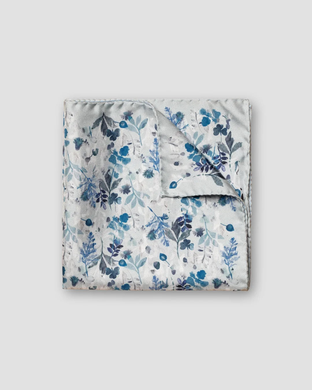 Floral Print Silk Twill Pocket Square