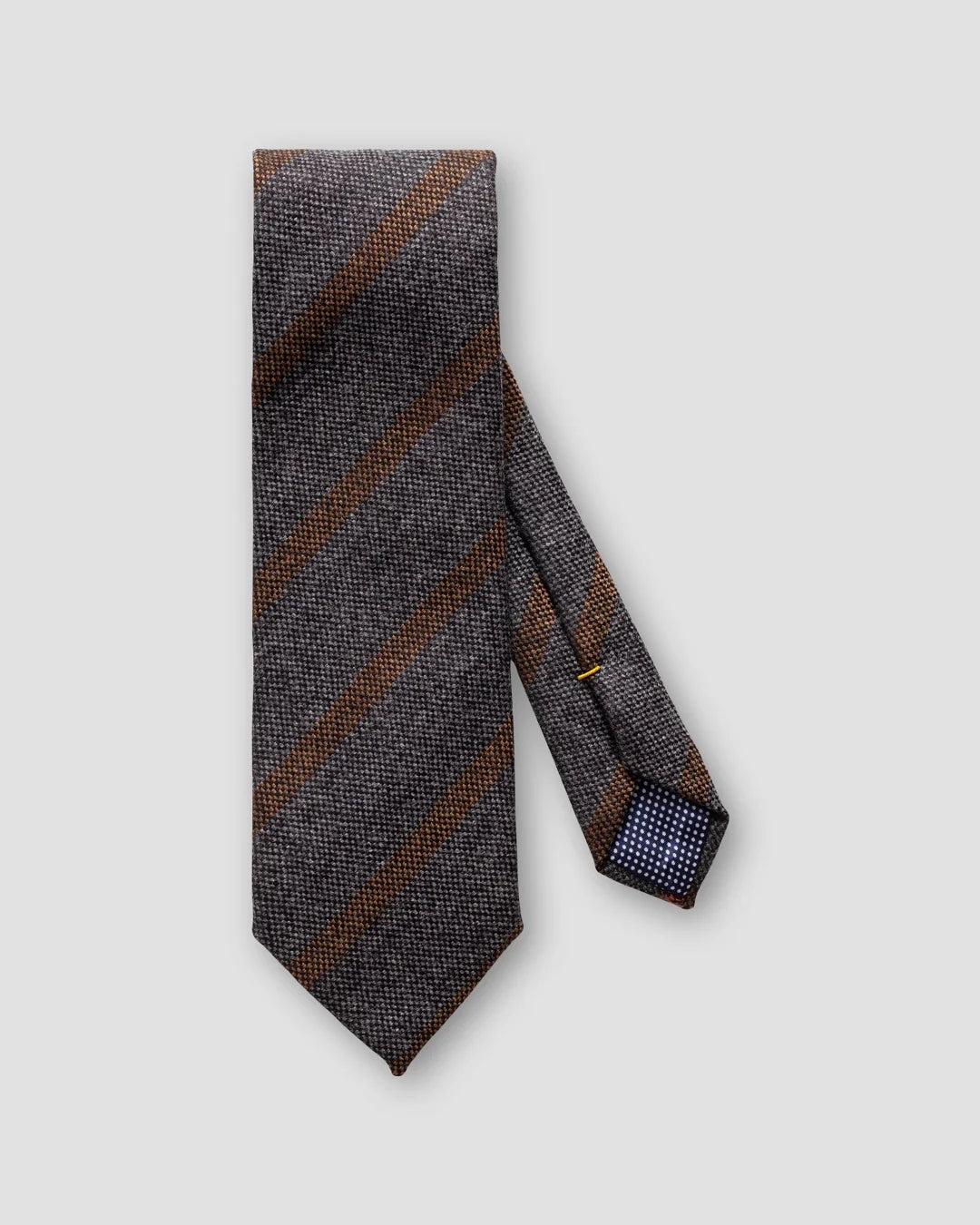 Gray Striped Wool Tie Eton