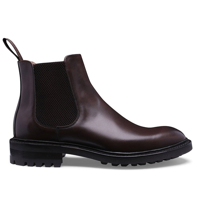 Grayson C Chelsea Boot in Mocha Calf Leather