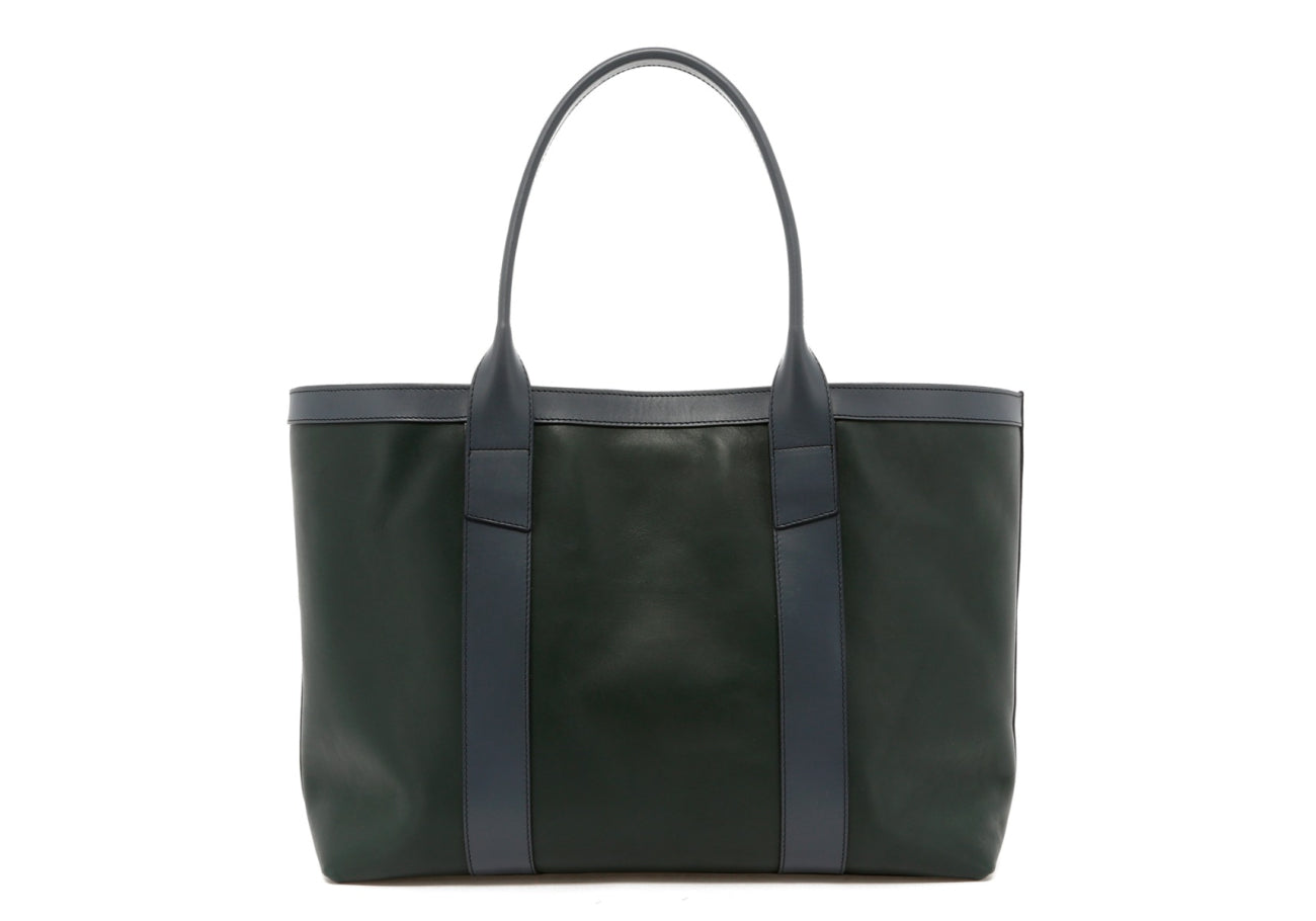 Large Working Tote - Green/Battleship Grey Trim - Tumbled