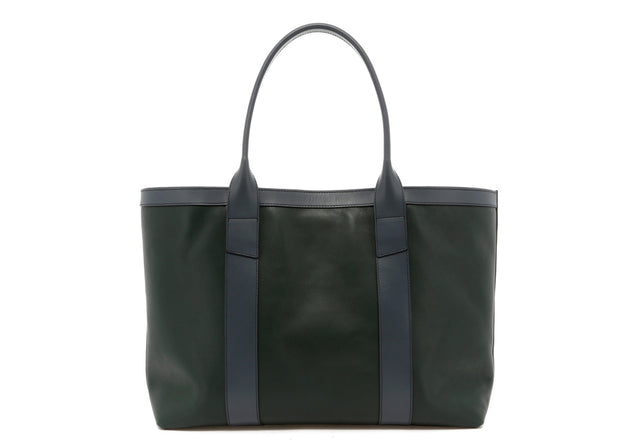 Large Working Tote - Green/Battleship Grey Trim - Tumbled