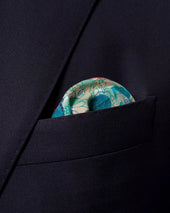 Green Linen Pocket Square