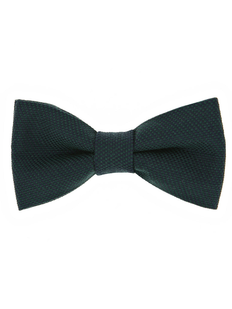 Green Bow Tie In Silk And Wool