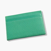 Green Calf Leather Double Sided Card Holder