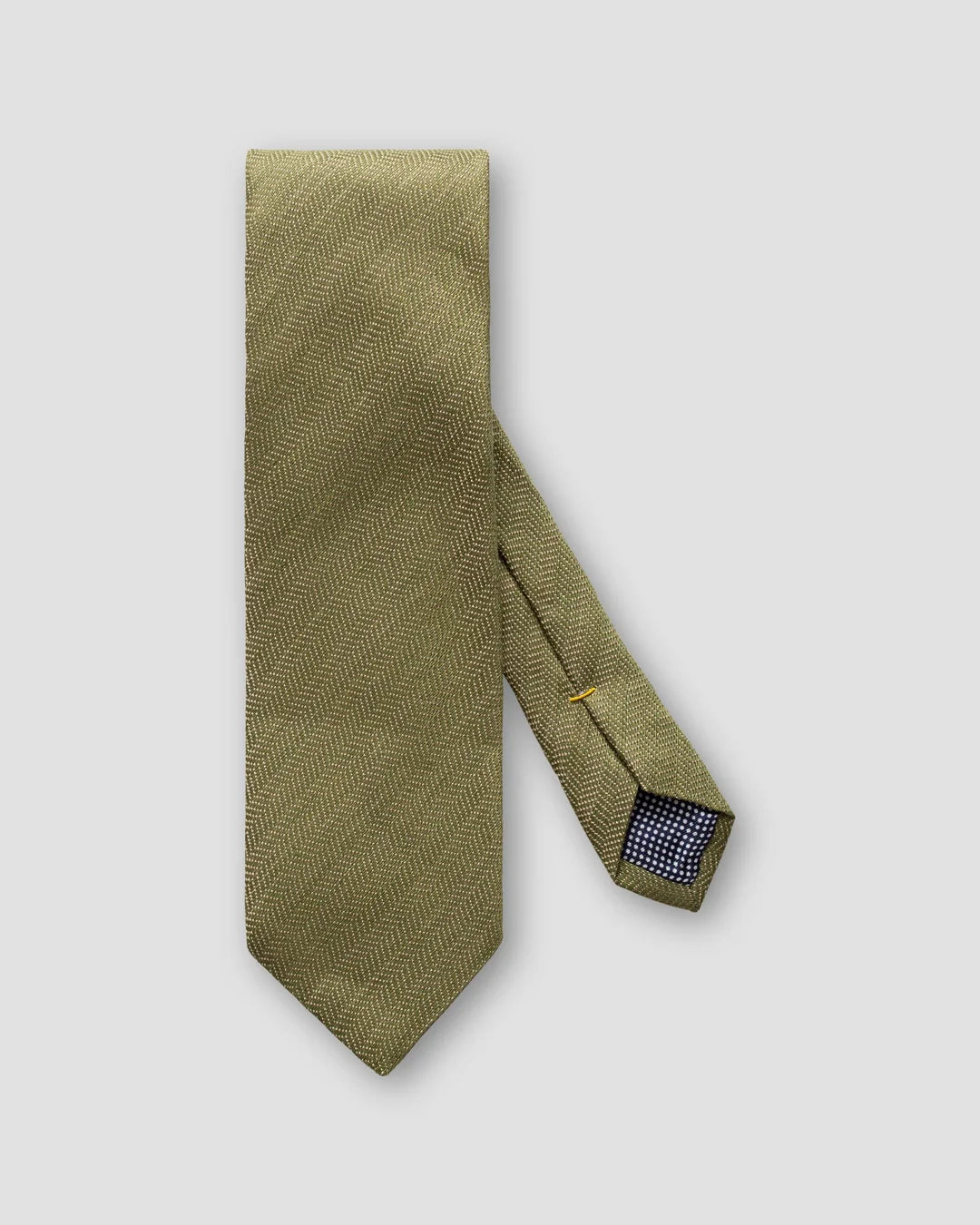 Green Cotton Linen Silk Tie Eton