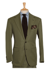 Green Cotton Men's Suit