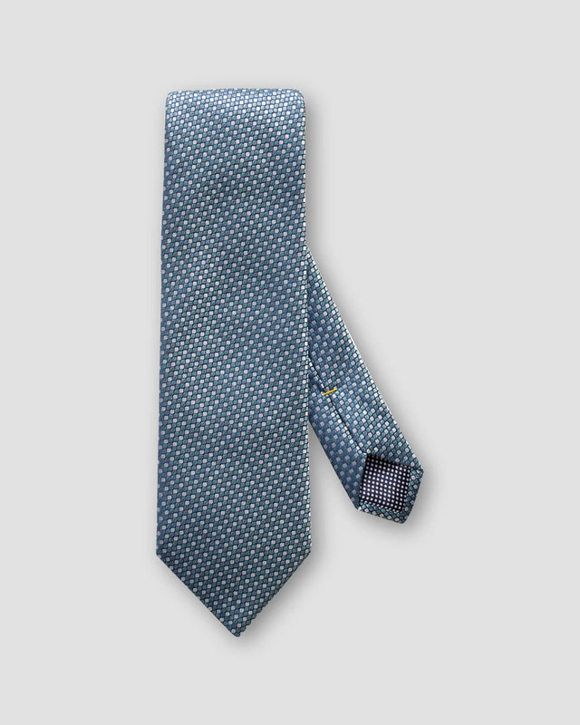 Green dotted silk tie - Eton