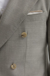 Green Double Breasted Super 150 S Suit Made In Italy