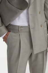 Green Double Breasted Super 150 S Suit Made In Italy