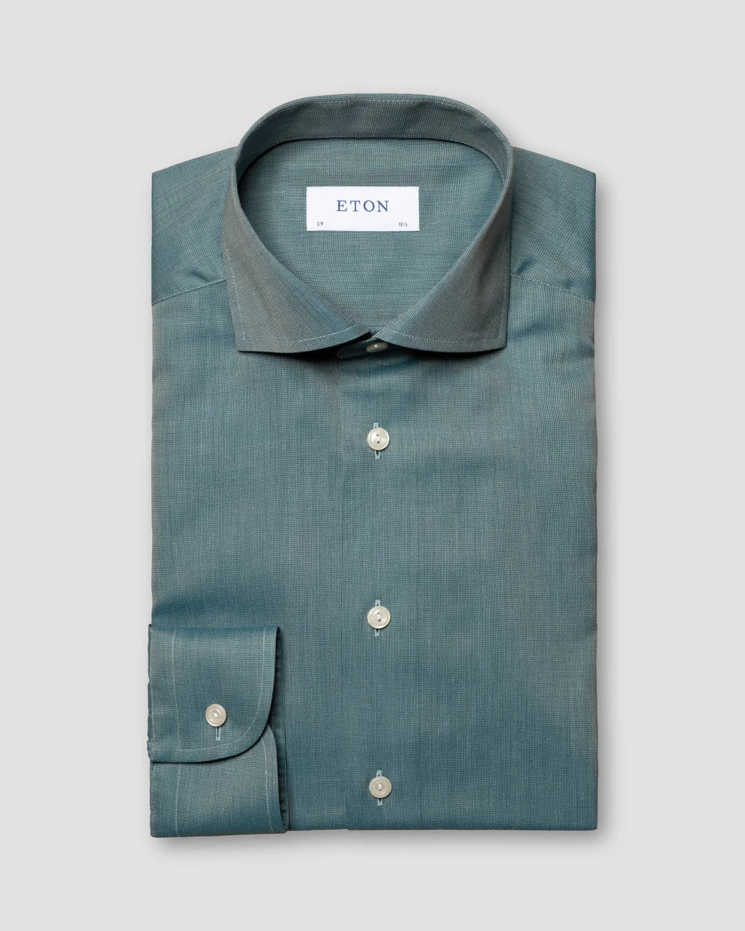 Green Wrinkle Free Flannel Shirt Eton