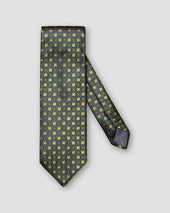 Green Geometric Silk Tie