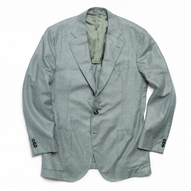 Olive Glen Check Silk Waverly Jacket