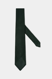 Green grenadine silk tie - Hand Made In Italy