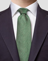 Herringbone Silk Linen Tie