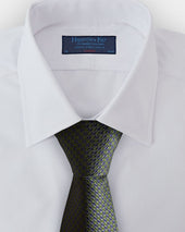 Green Navy Houndstooth Silk Tie