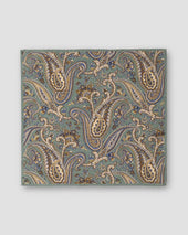 Paisley Print Fuji Silk Pocket Square