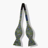 Green Paisley Silk Bow Tie