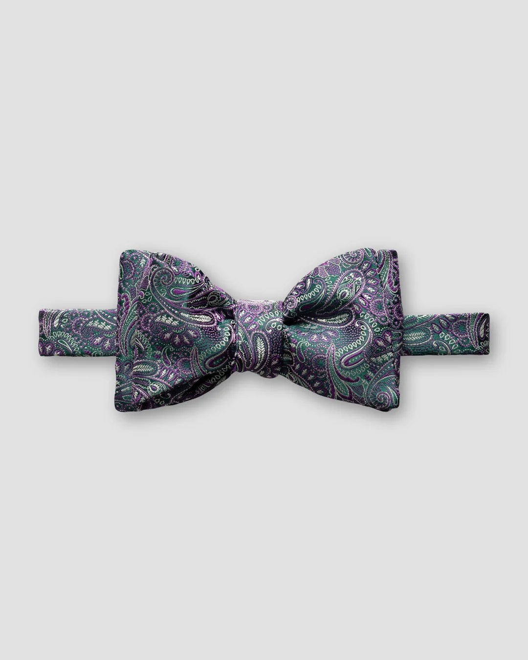 Purple Paisley Bow Tie Self Tied