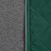 Green Quilted Gilet With Navy Knitted Back
