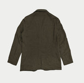 Green Reversible Linen Varzi Jacket