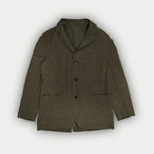 Green Reversible Linen Varzi Jacket
