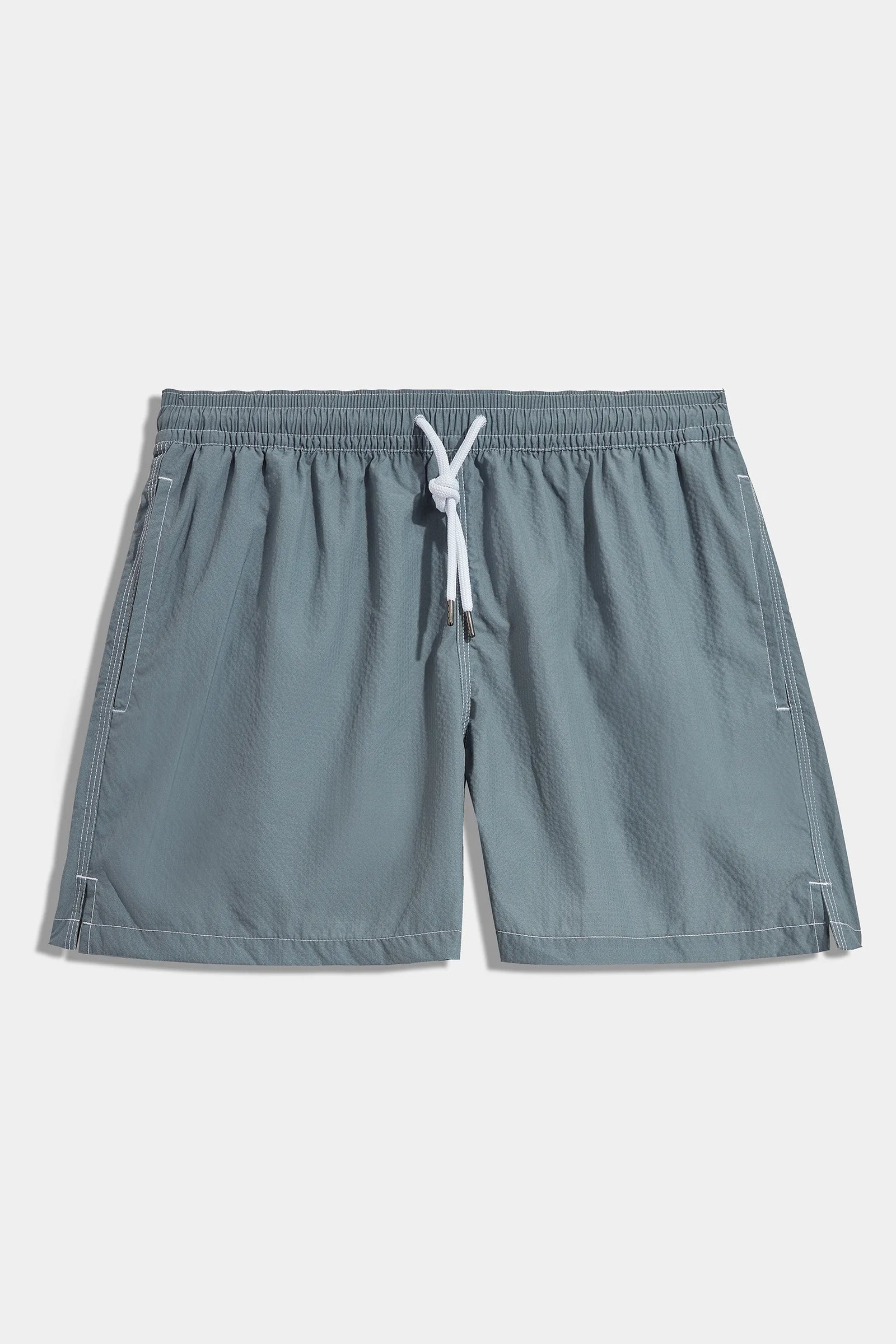 Green Seersucker Swimshorts Made In Italy