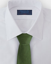 Green Small Houndstooth Wool Silk Blend Tie