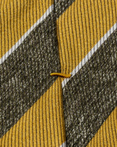Striped Wool Silk Linen Tie