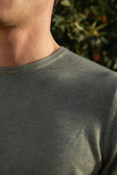 Green Superlight Cashmere Round Neck Made In Italy