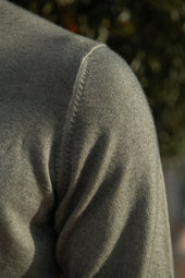 Green Superlight Cashmere Round Neck Made In Italy