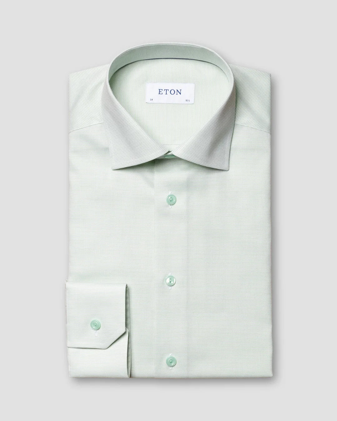 Green Twill Shirt Eton