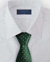 White Spot Herringbone Silk Tie