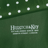 Green White Spot Silk Tubular Scarf