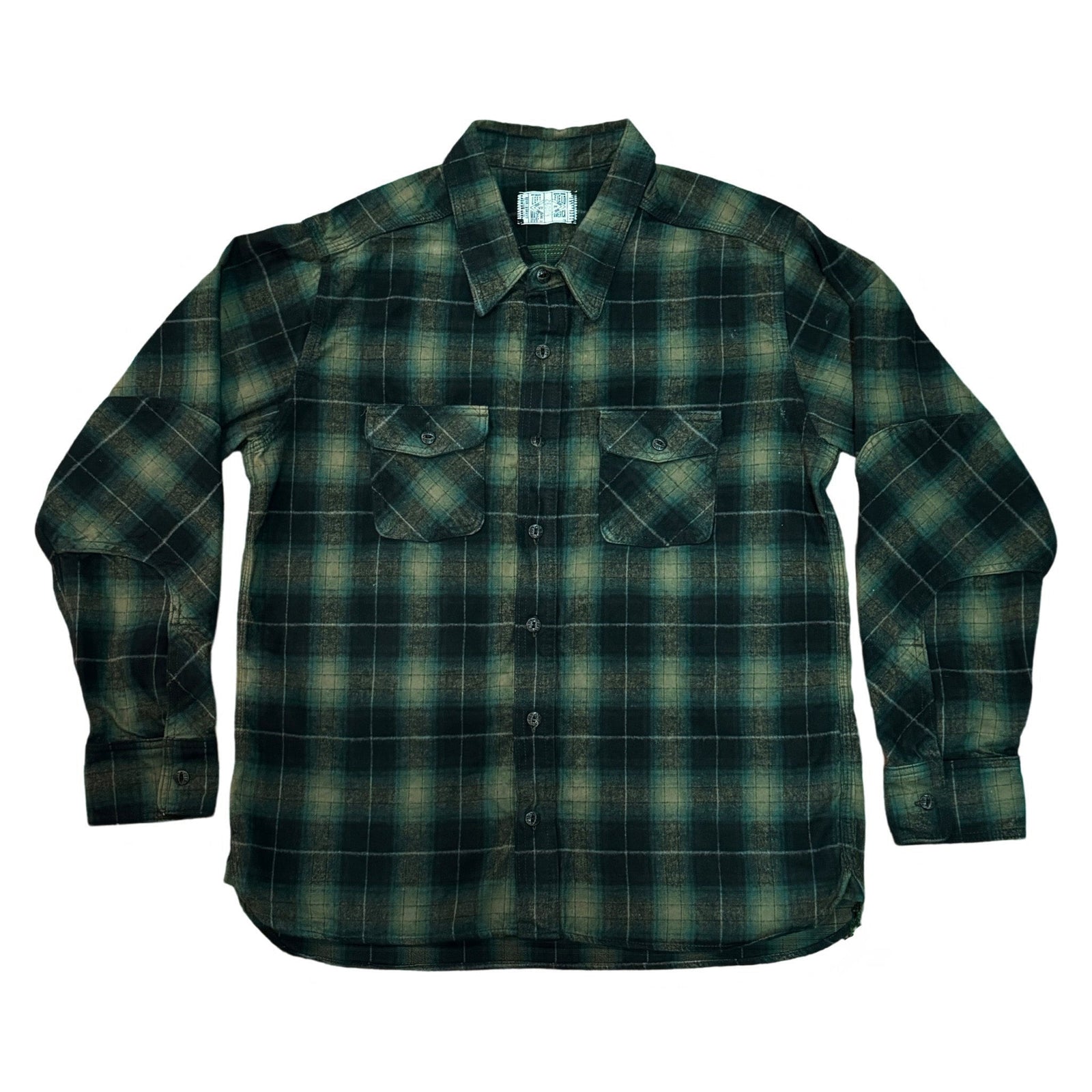 Shadow Plaid Japanese Cotton Flannel Dustbowl Work Shirt