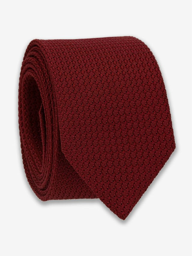 Burgundy grenadine silk The Nines tie Grenadines III