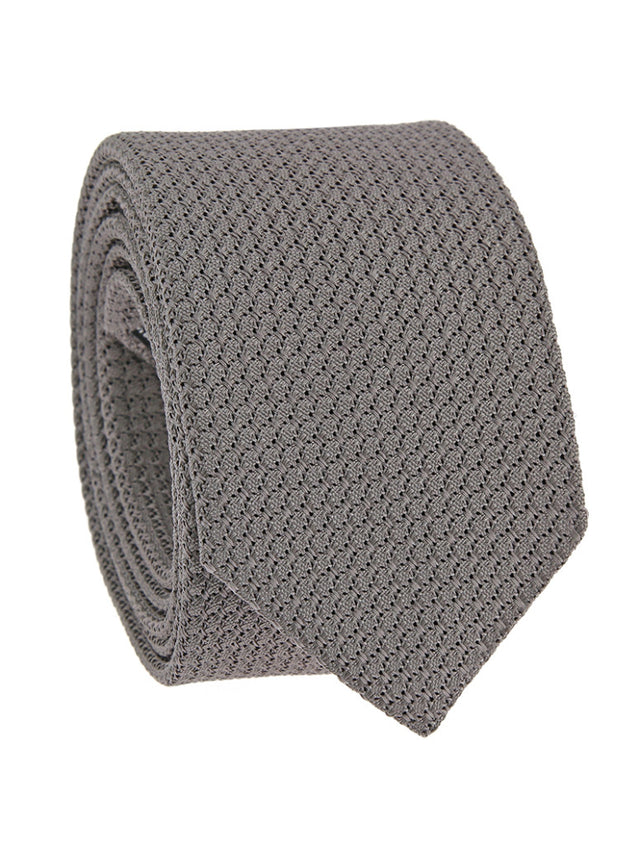 Grey grenadine silk tie Grenadines III