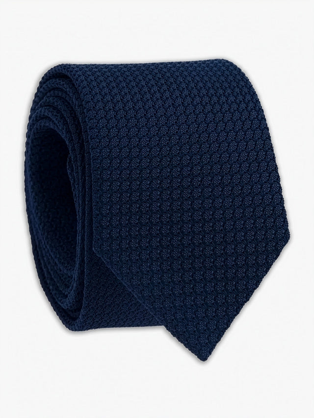 Midnight blue grenadine silk The Nines tie Grenadines III