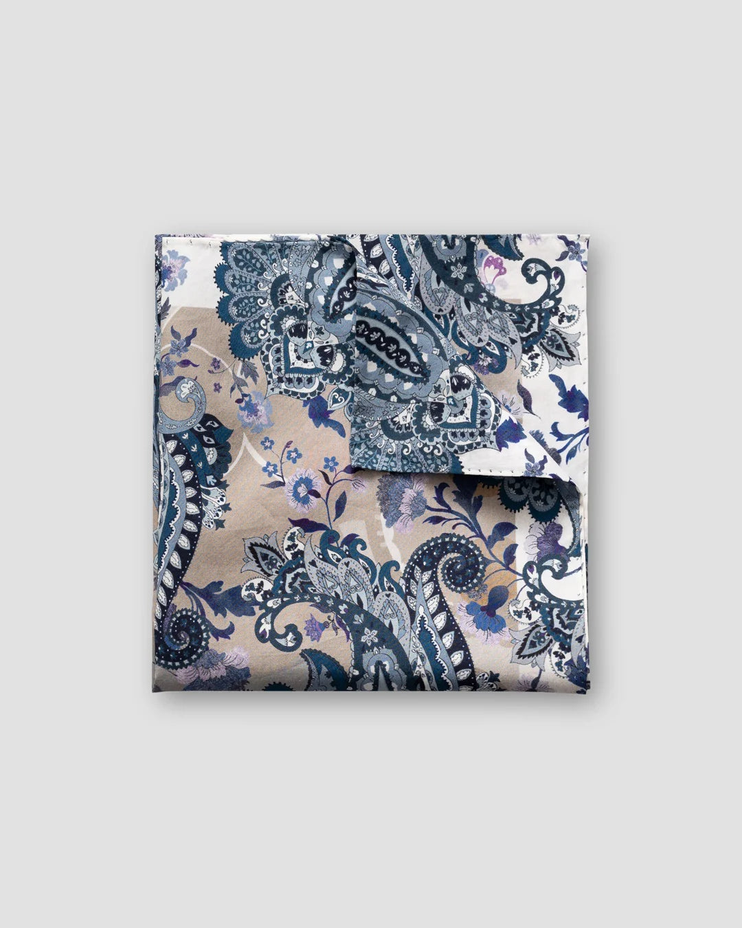 Beige Paisley Pocket Square