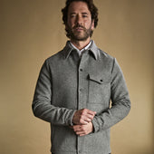 Grey Cashmere Wool Blend Botto Jacket