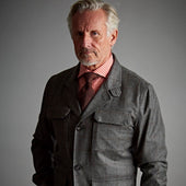 Grey Check Wool Cashmere Chanti Jacket