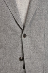 Mid Grey Flannel Jacket Made In Italy