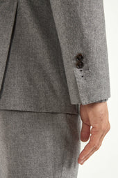 Mid Grey Flannel Jacket Made In Italy