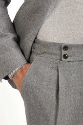 Mid Grey Flannel Jacket Made In Italy