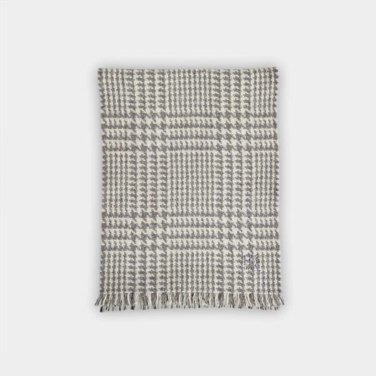 Grey Glen Check Deluxe 4 Ply Cashmere Scarf